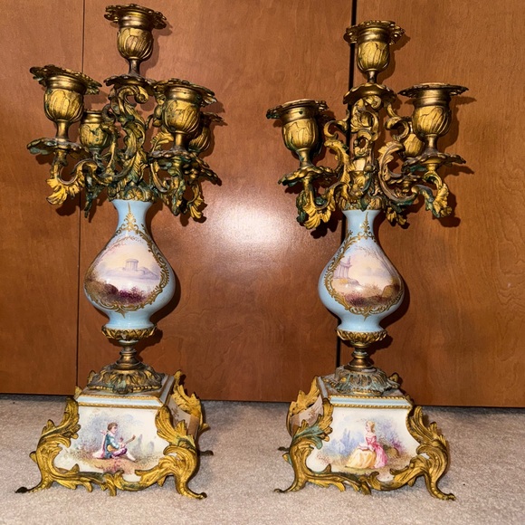 Rare vintage victorian candle stick holders - Picture 13 of 16